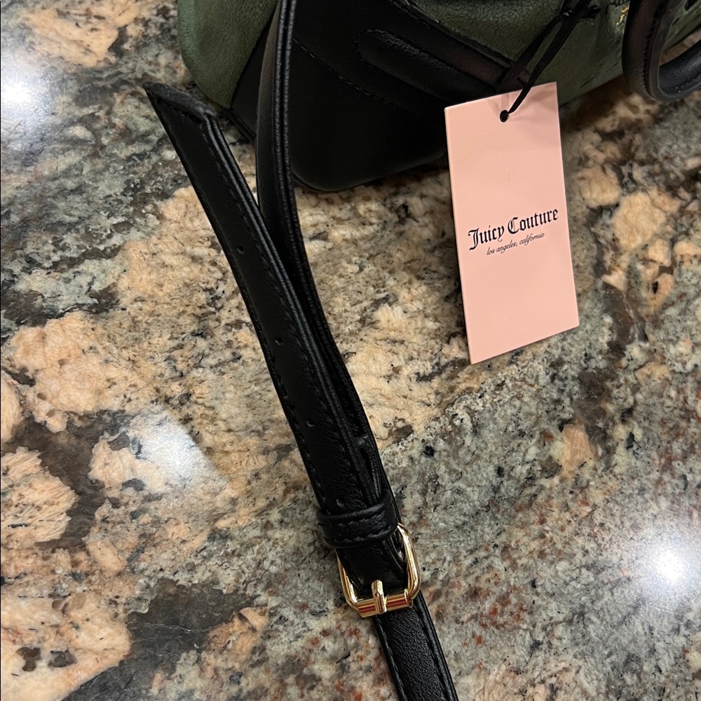 NWT Y2K Juicy Couture Heritage Dome Satchel Super Green/Black Cross Body - Picture 11 of 11